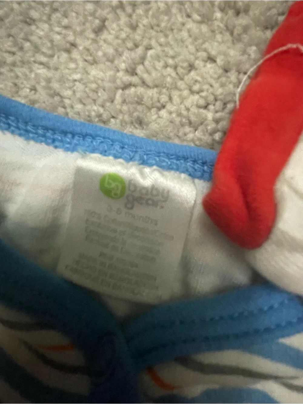 Baby Gear Striped and Printed Footie Set - Blue, Gray, Red, Green
